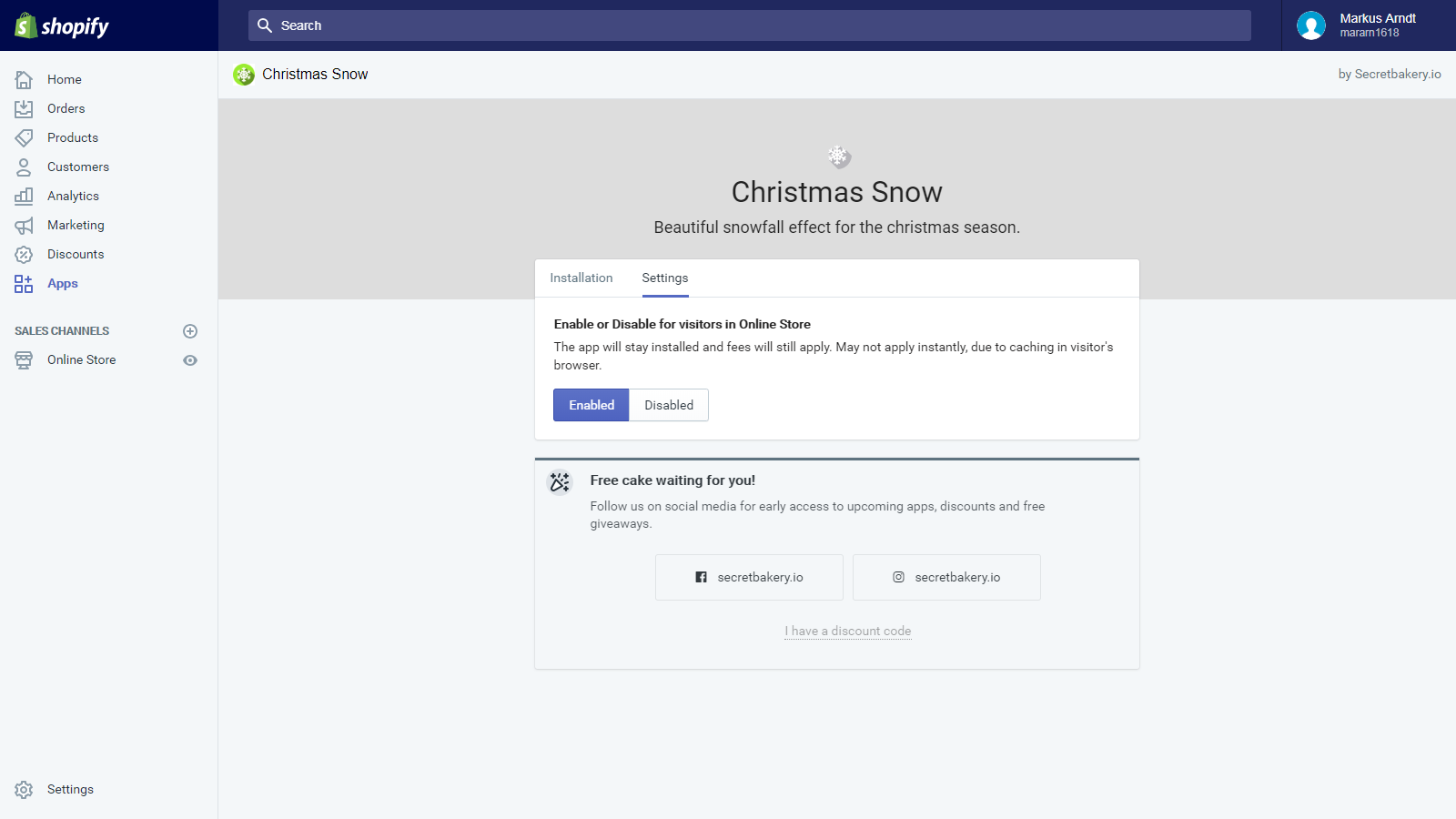 Easy Christmas Snow Screenshot