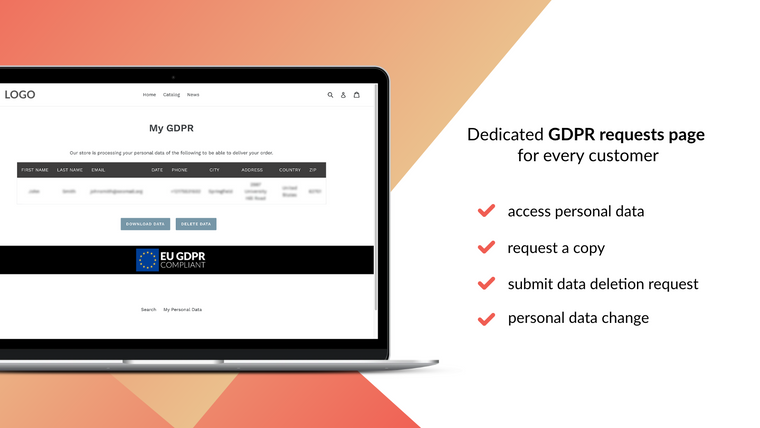 Mega GDPR Data Compliance Screenshot