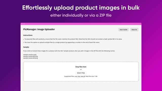 Upload afbeeldingen in bulk individueel of als een ZIP-bestand