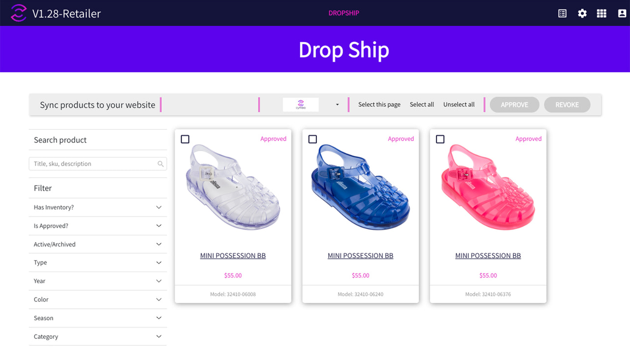 Productgegevens worden automatisch naar Shopify gepusht