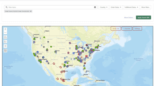 Order analysis map