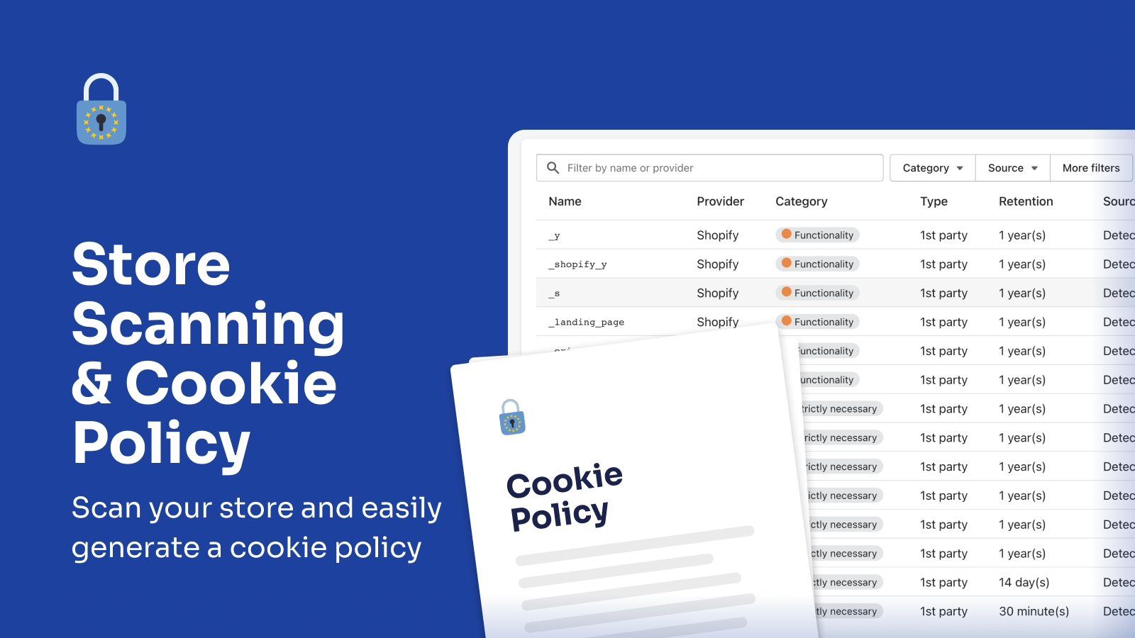 Pandectes GDPR Compliance - Butiksskanning & Cookie Policy