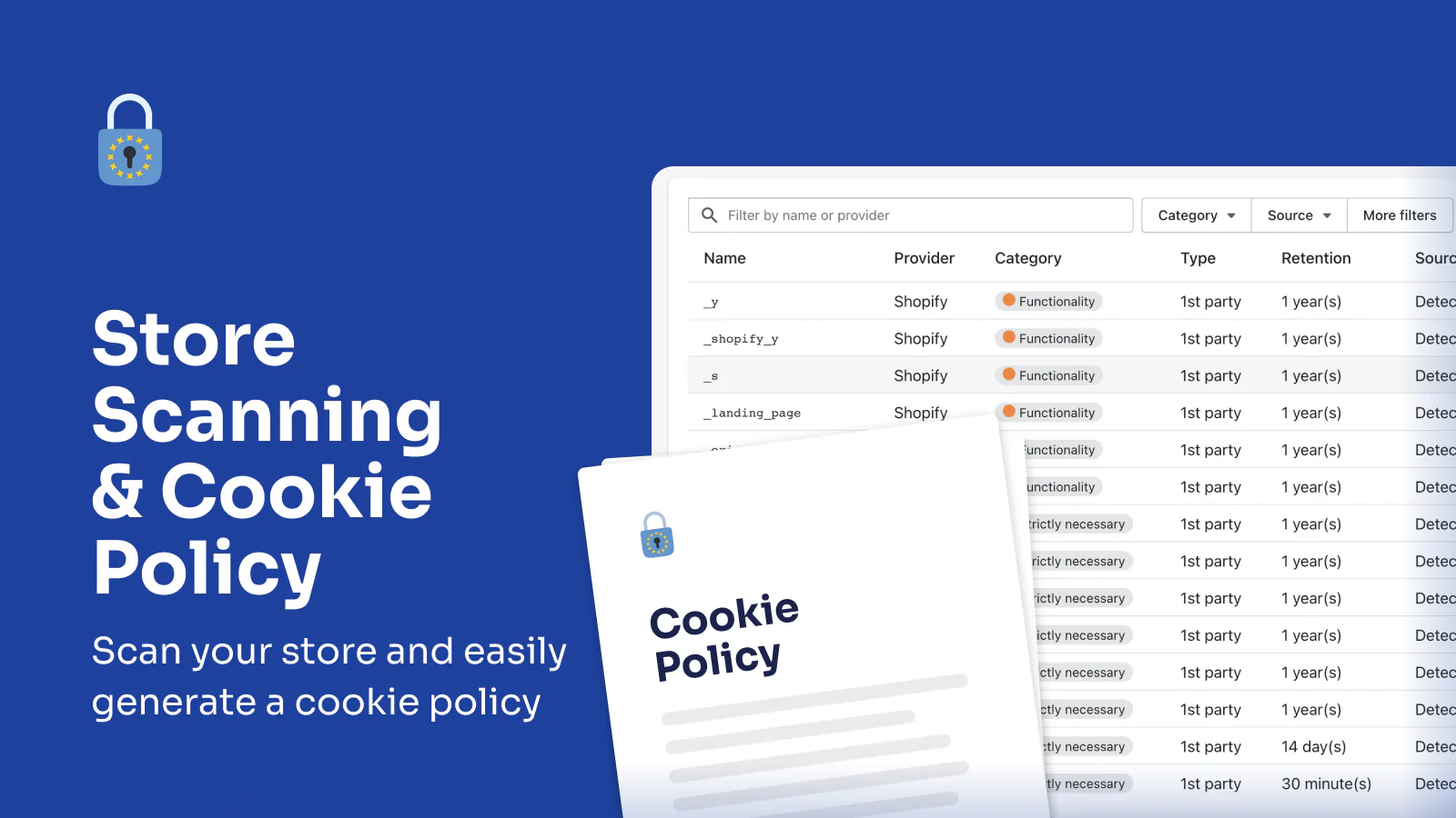 Pandectes GDPR Compliance - Butiksskanning & Cookiepolicy