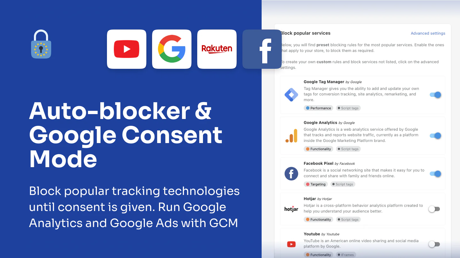 Pandectes GDPR Compliance - Autoblocker和Google Consent Mode V2