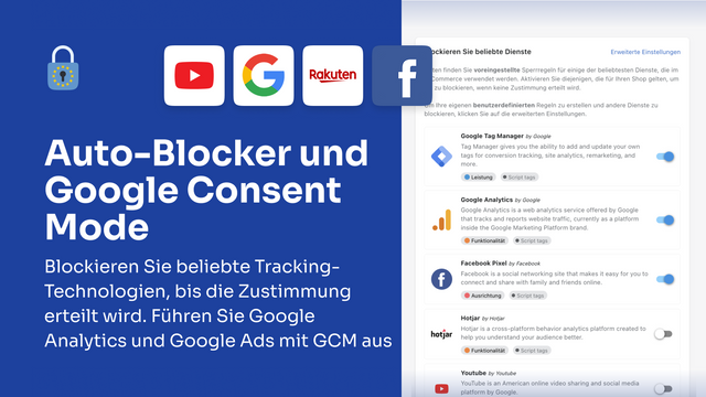 Shopify GDPR/DSGVO - Auto-Blocker und Google Consent Mode v2