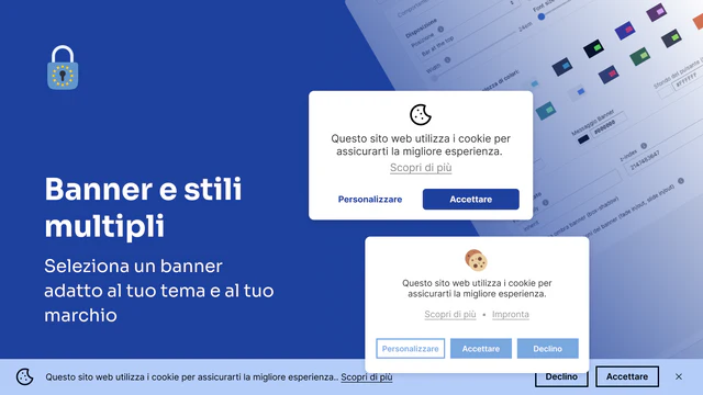 Shopify GDPR - Banner e stili multipli