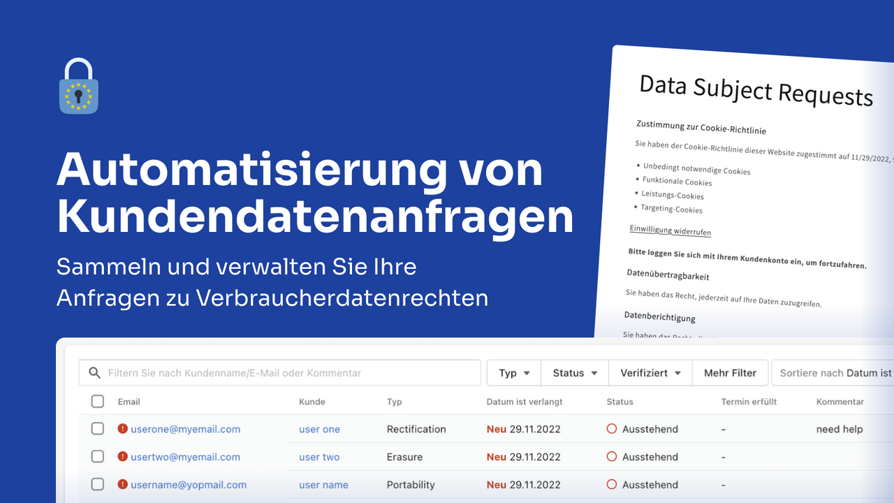 Shopify GDPR/DSGVO - Automatisierung von Kundendatenanfragen