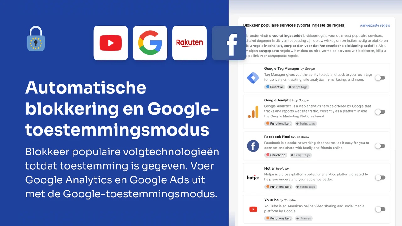 Pandectes AVG-naleving - Autoblocker & Google-toestemmingsmodus