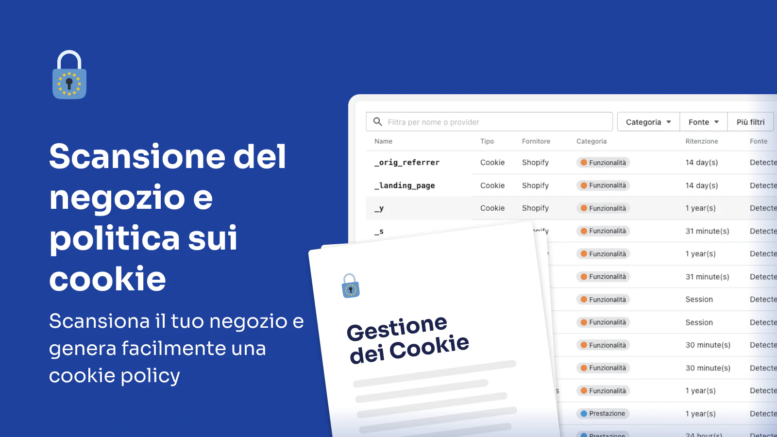 Shopify GDPR - Scansione del negozio e politica sui cookie