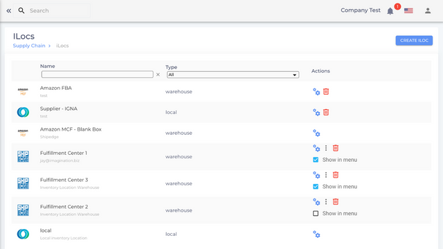 OmnioOrders - Ubicaciones de Inventario