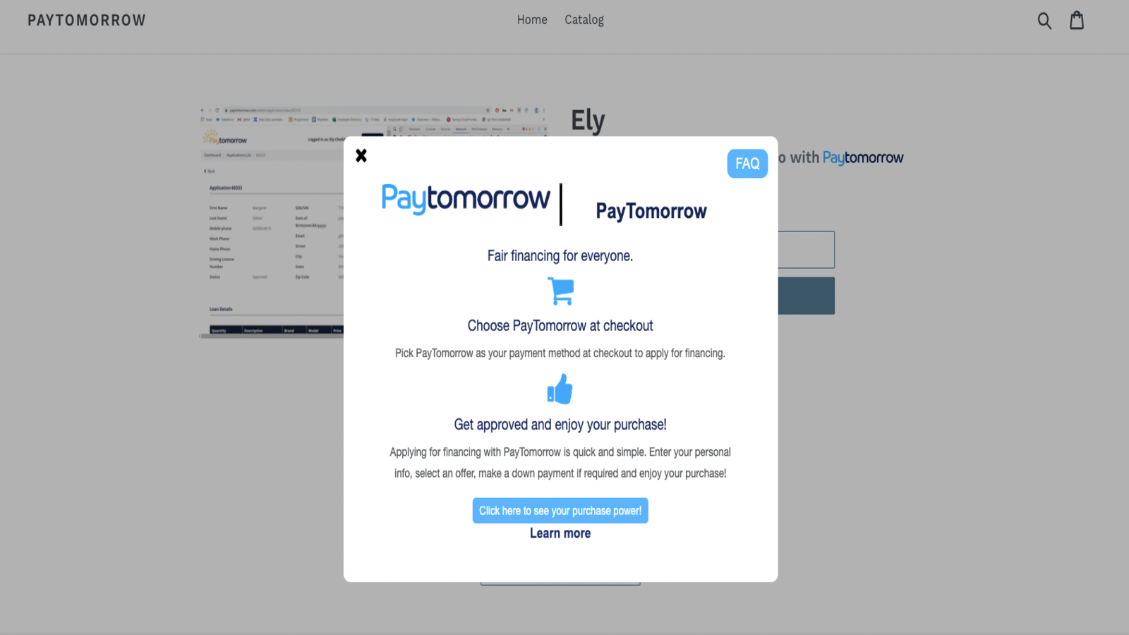 Paytomorrow meddelande