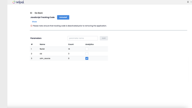 Track UTM or your own specific custom parameters