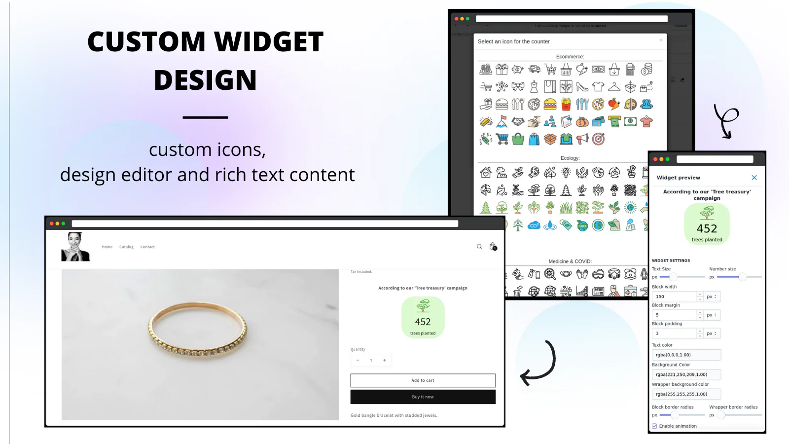 Design de widget personnalisé