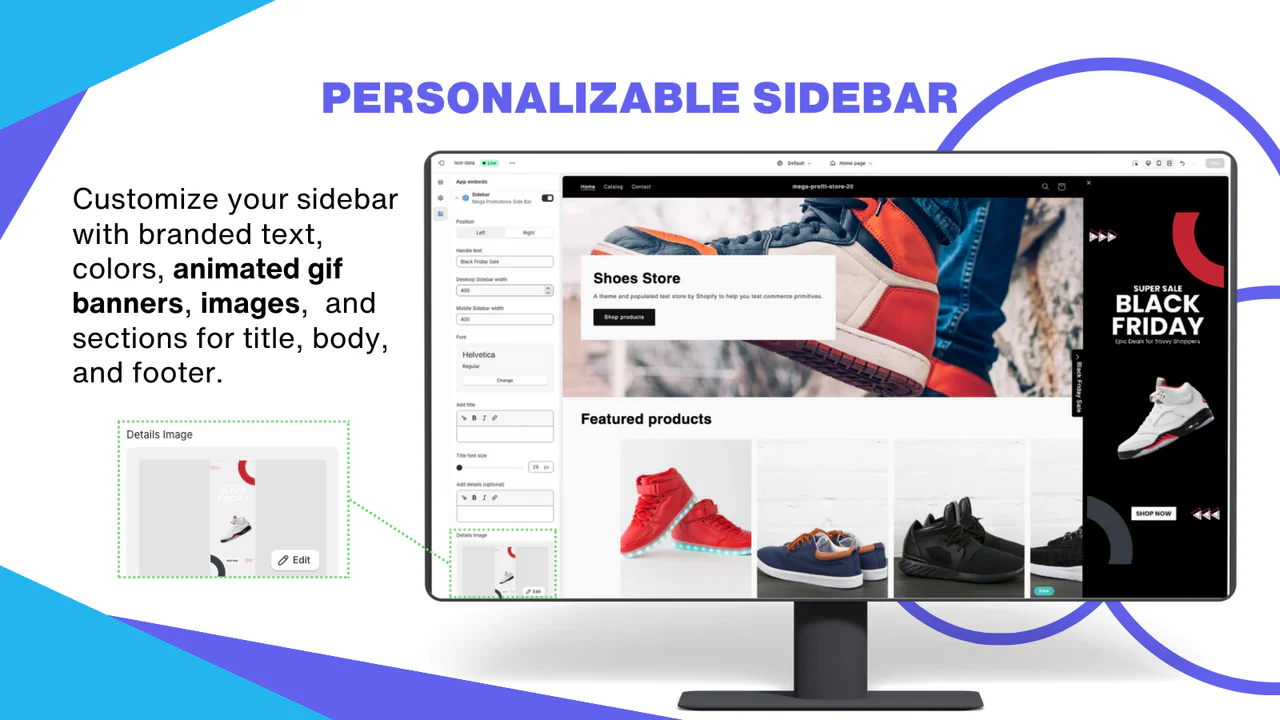 Mega Promotions Side Bar - Personalisierte Seitenleiste