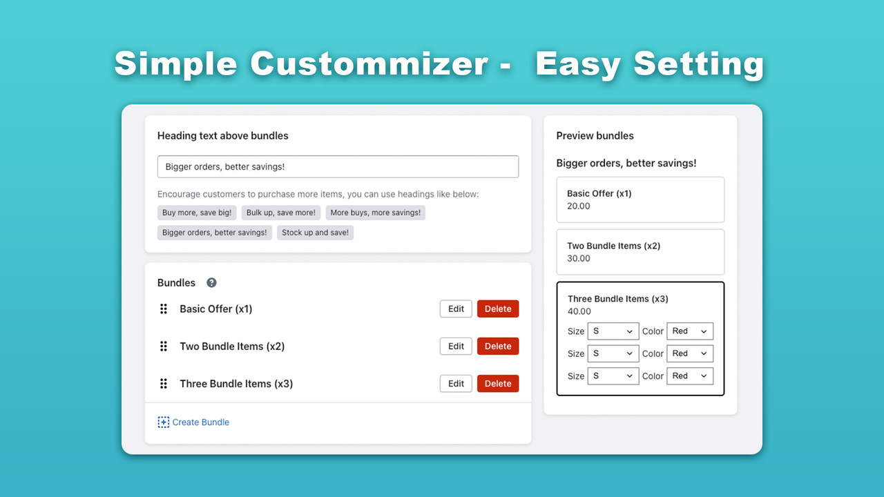 Personalizador Simples - Configuração Fácil