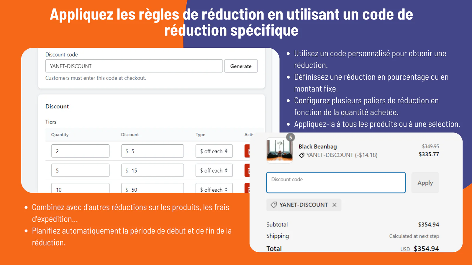 Appliquez des règles de réduction par code