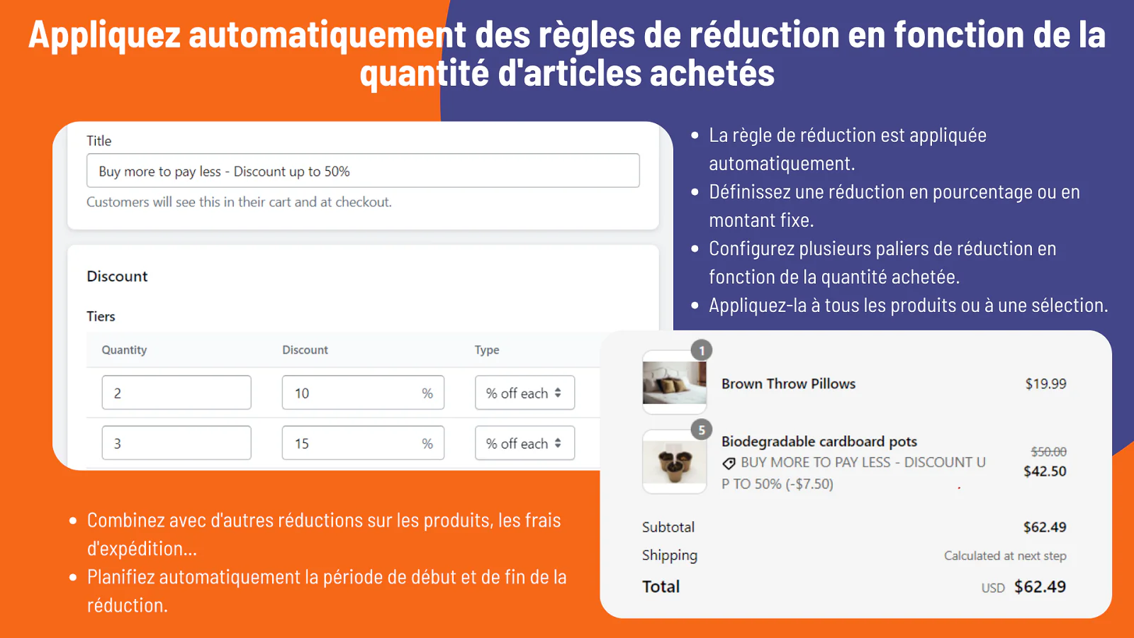 Appliquez des règles de réduction par des remises automatiques