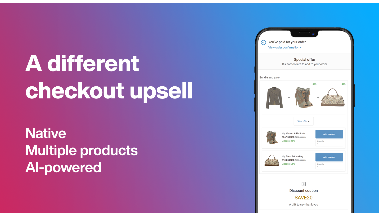 Argo Checkout Upsell Hauptbild