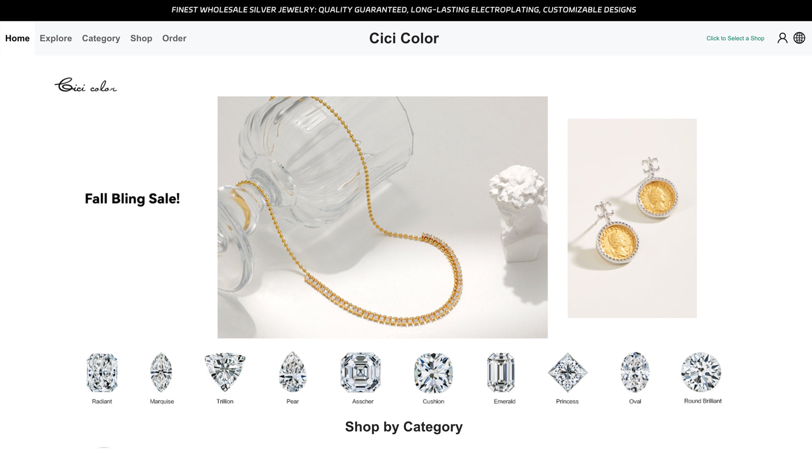 Cici Color Silver Dropshipping Screenshot