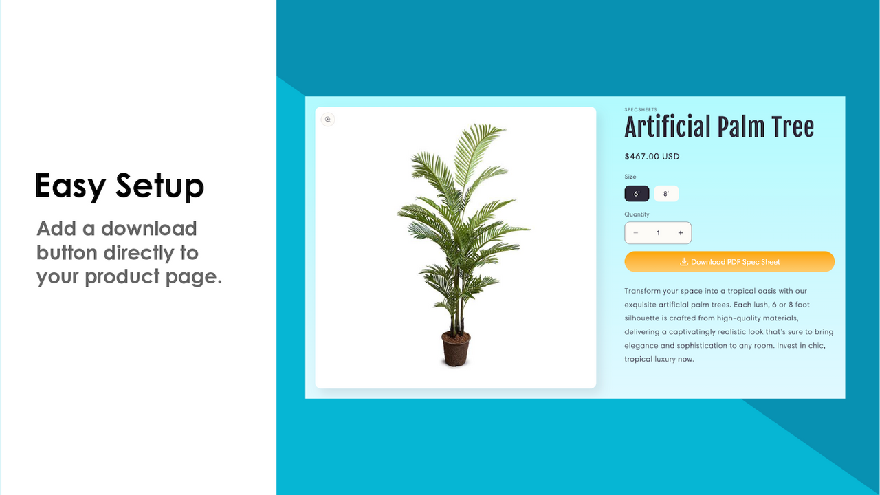Ajoutez facilement un bouton de téléchargement à vos pages de produits.