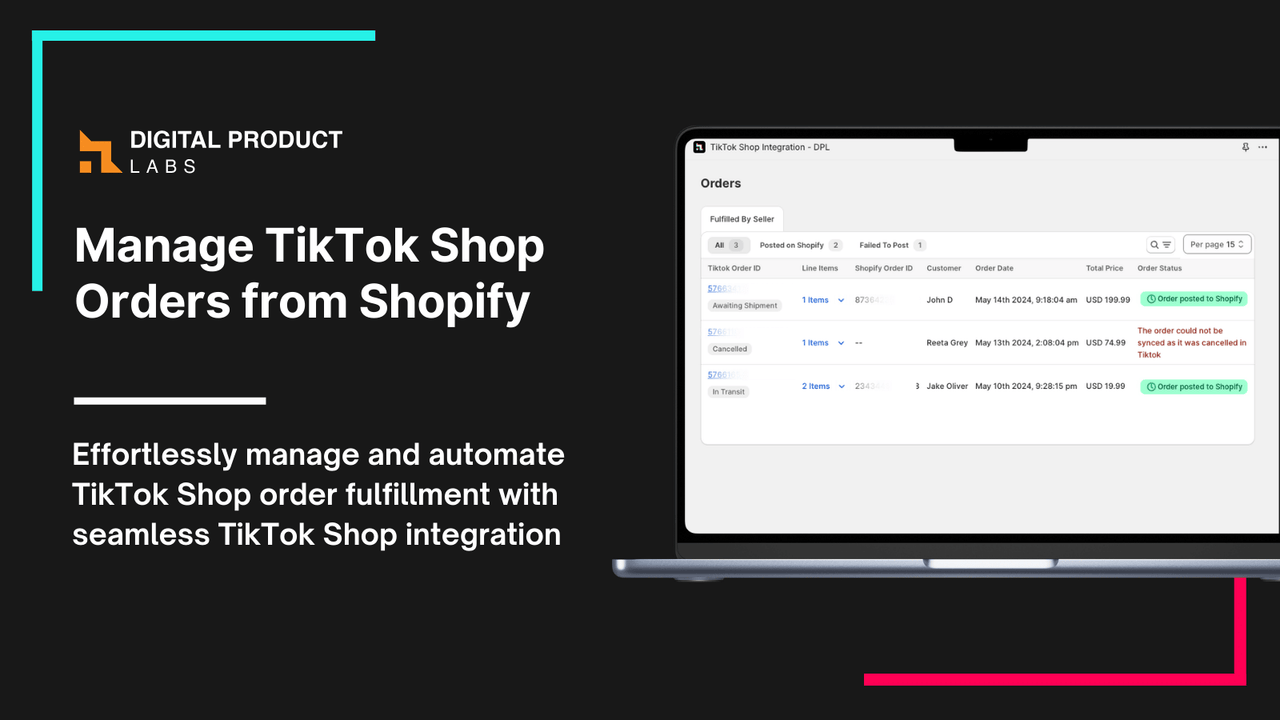 Manage TikTok ShopOrders from Shopify