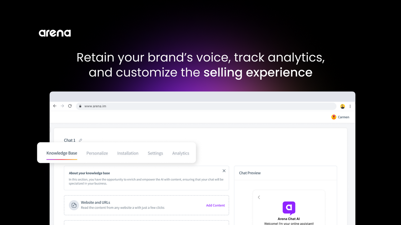 Mantenha a voz da sua marca e personalize a experiência de venda