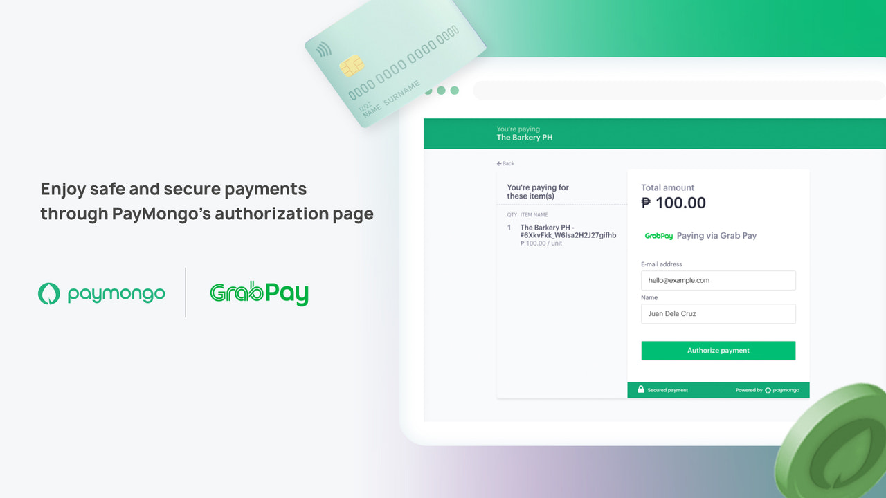 Payez en toute sécurité via la page d'autorisation de PayMongo.