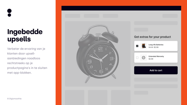 Voeg upsells direct toe aan productpagina's