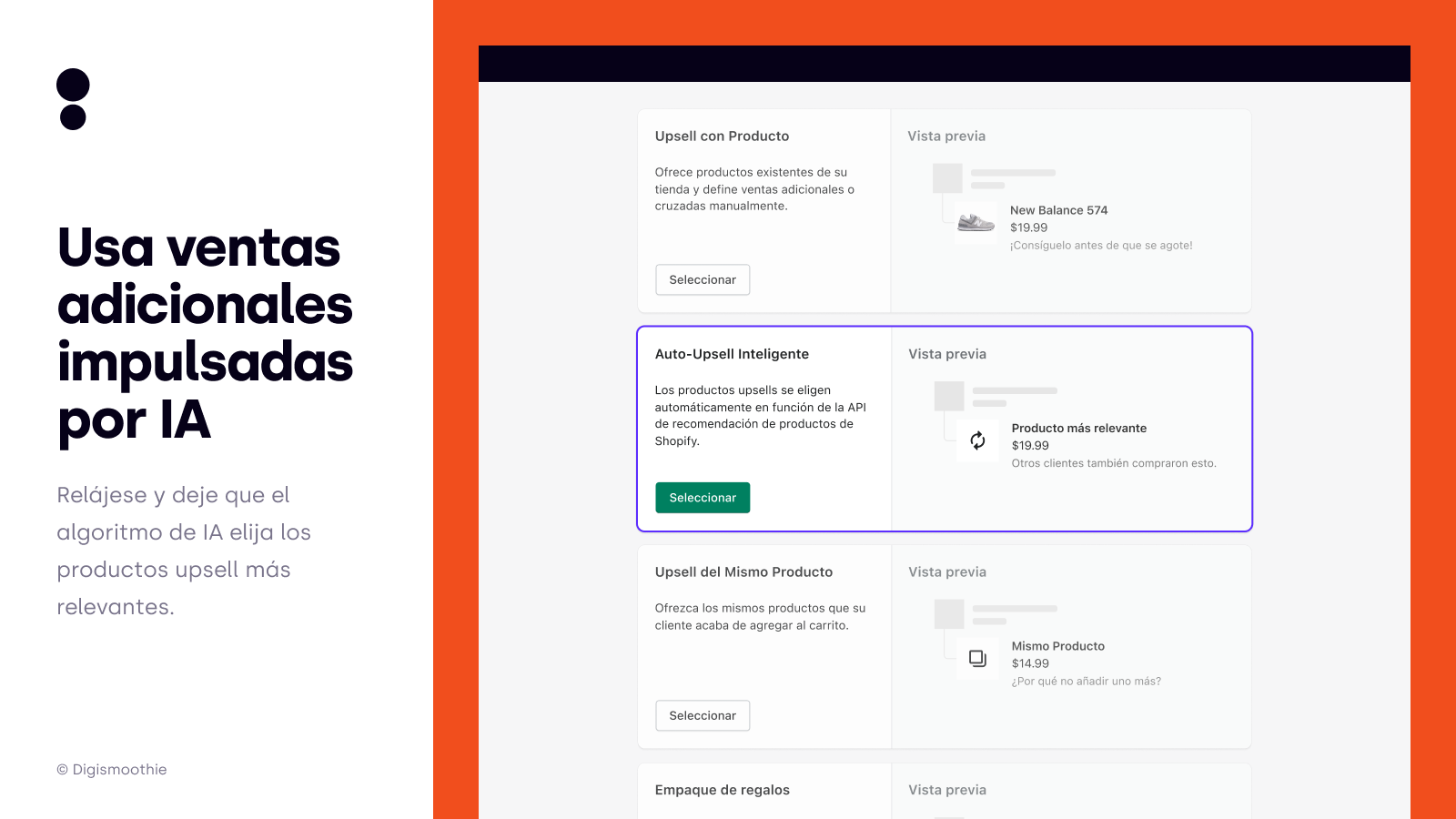 Auto-Upsell Inteligente – Deje que la Inteligencia artificial el