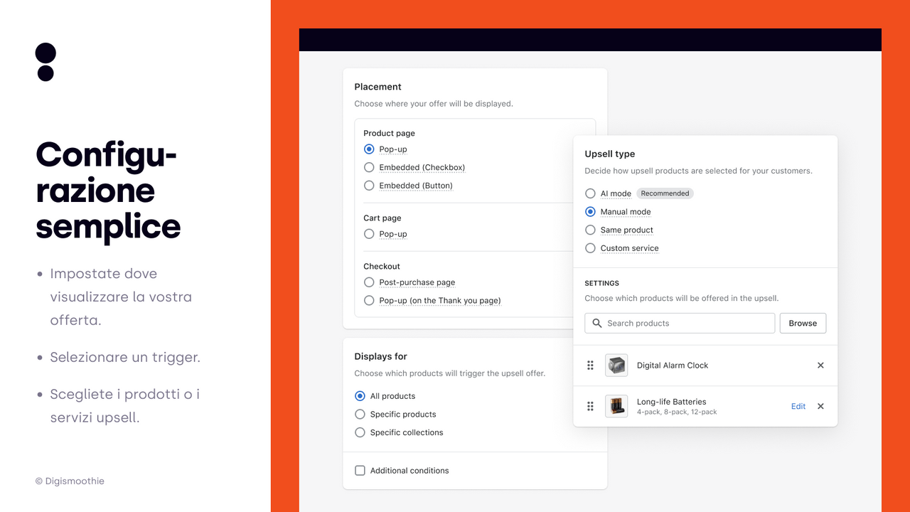 Creare upsell in 3 semplici passaggi