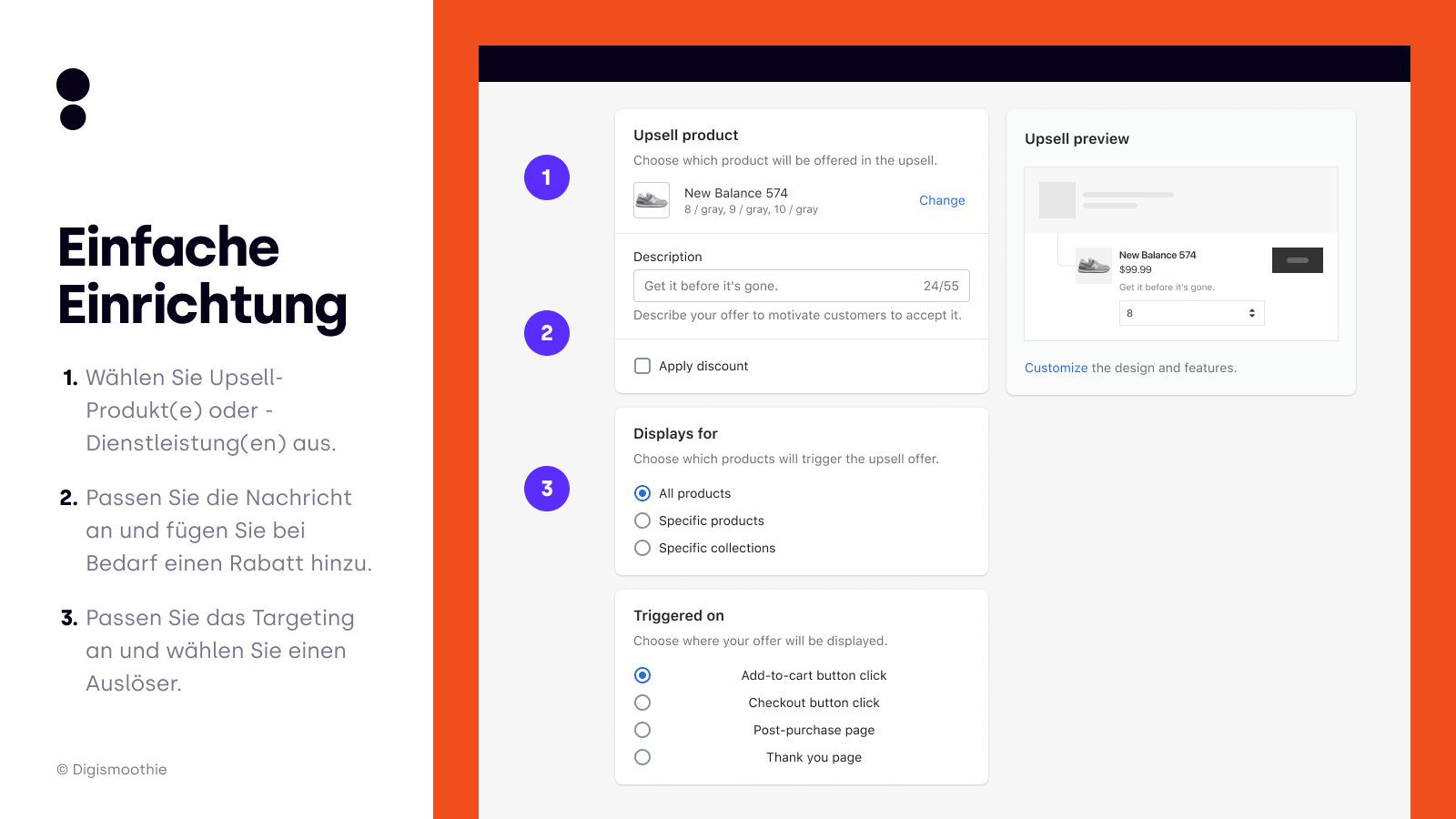 Upsell in 3 einfachen Schritten erstellen