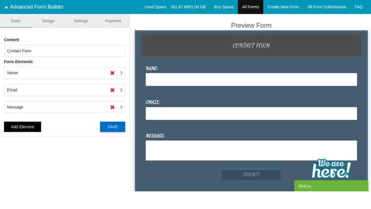 Custom Form Builder by Websyms Screenshot