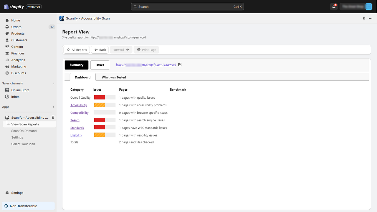 report view report summary