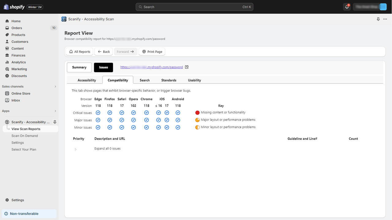 report view compatibility