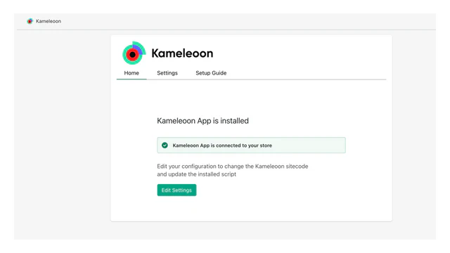 Kameleoon 应用程序设置过程