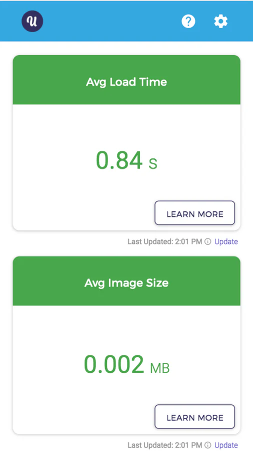 Mobile view of Personalized dashboard displaying key metrics