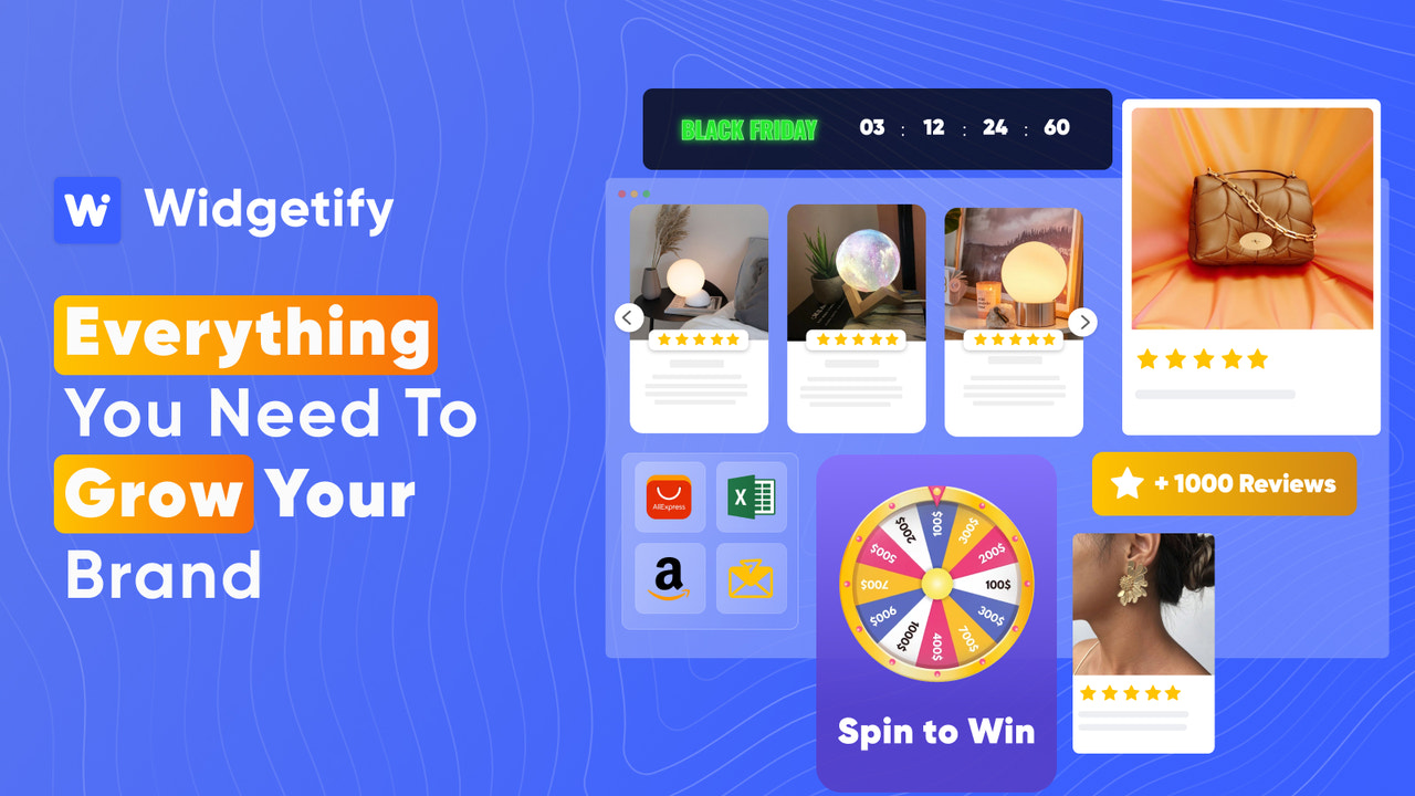 Widgetify:  Reviews & Popups, Banners, Spin Discount Wheel