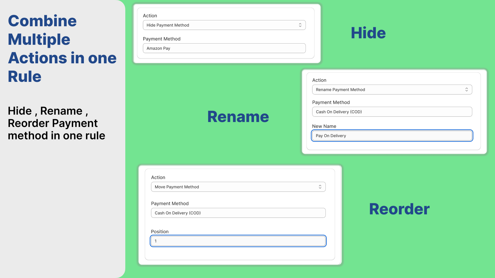 Hide  Payment Method