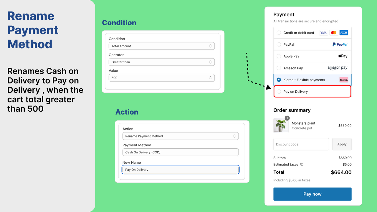 Hide payment  Method