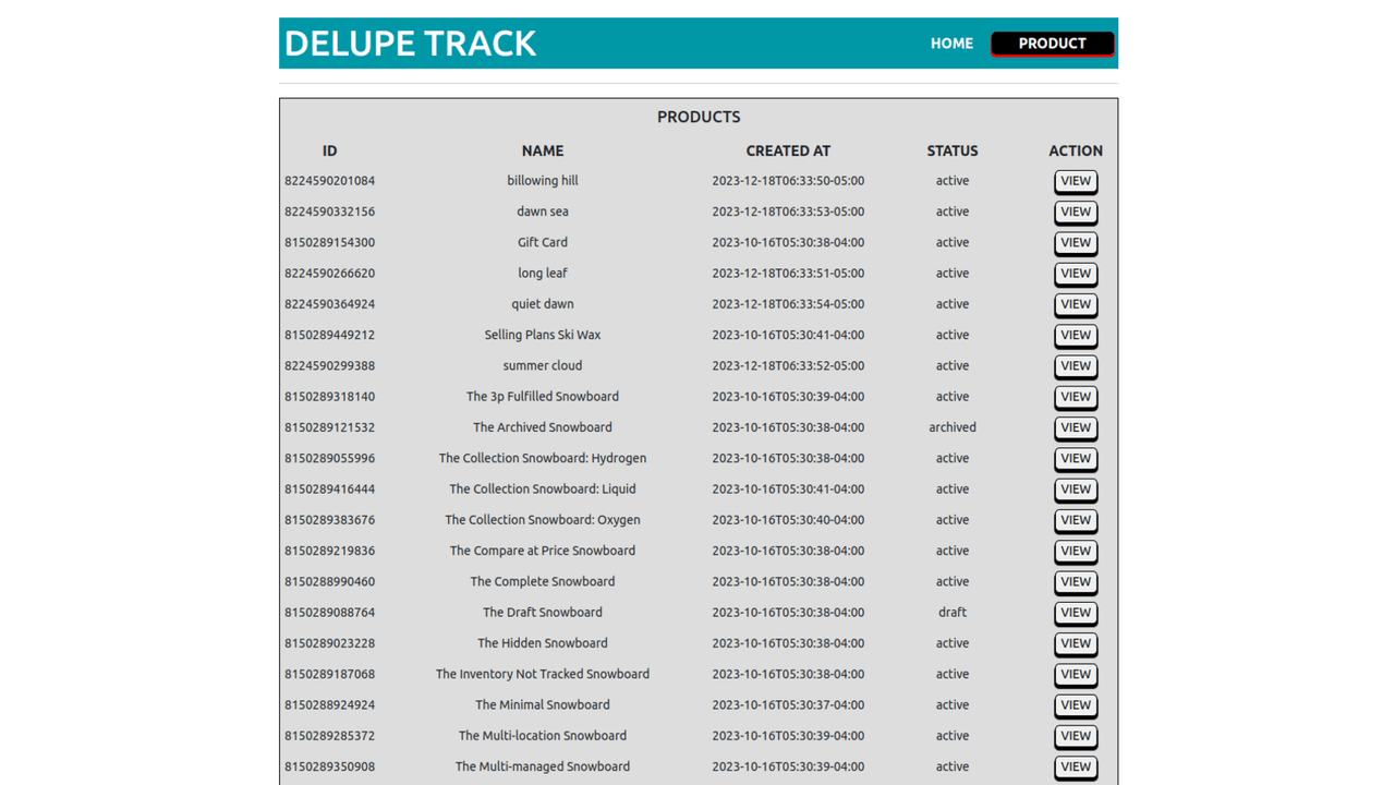 Product List