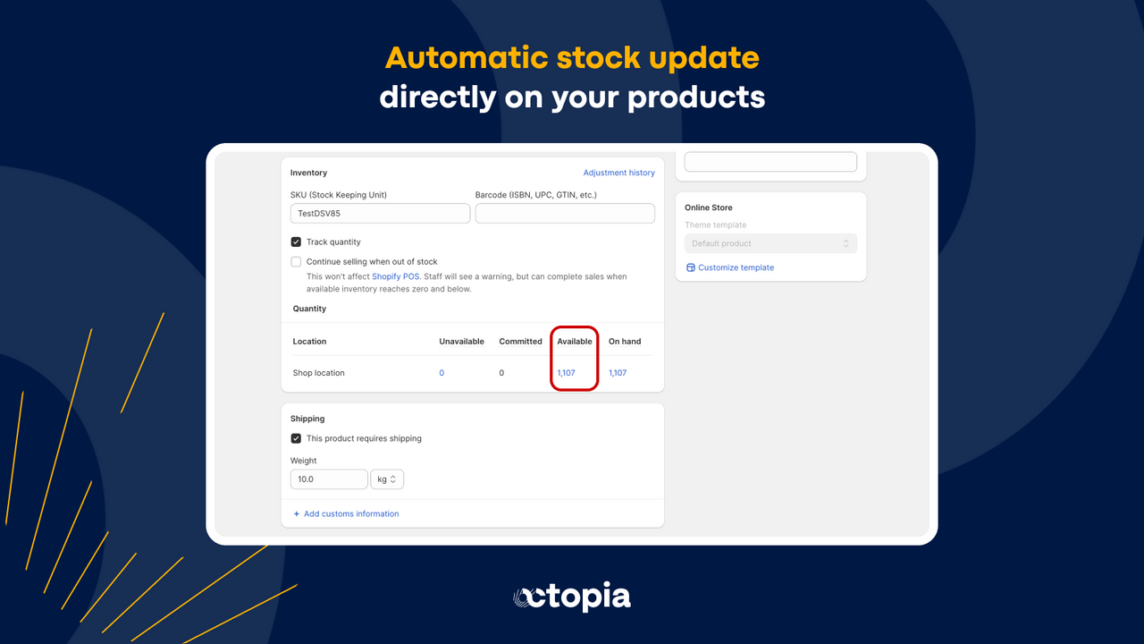 Mise à jour automatique des stocks directement sur vos produits