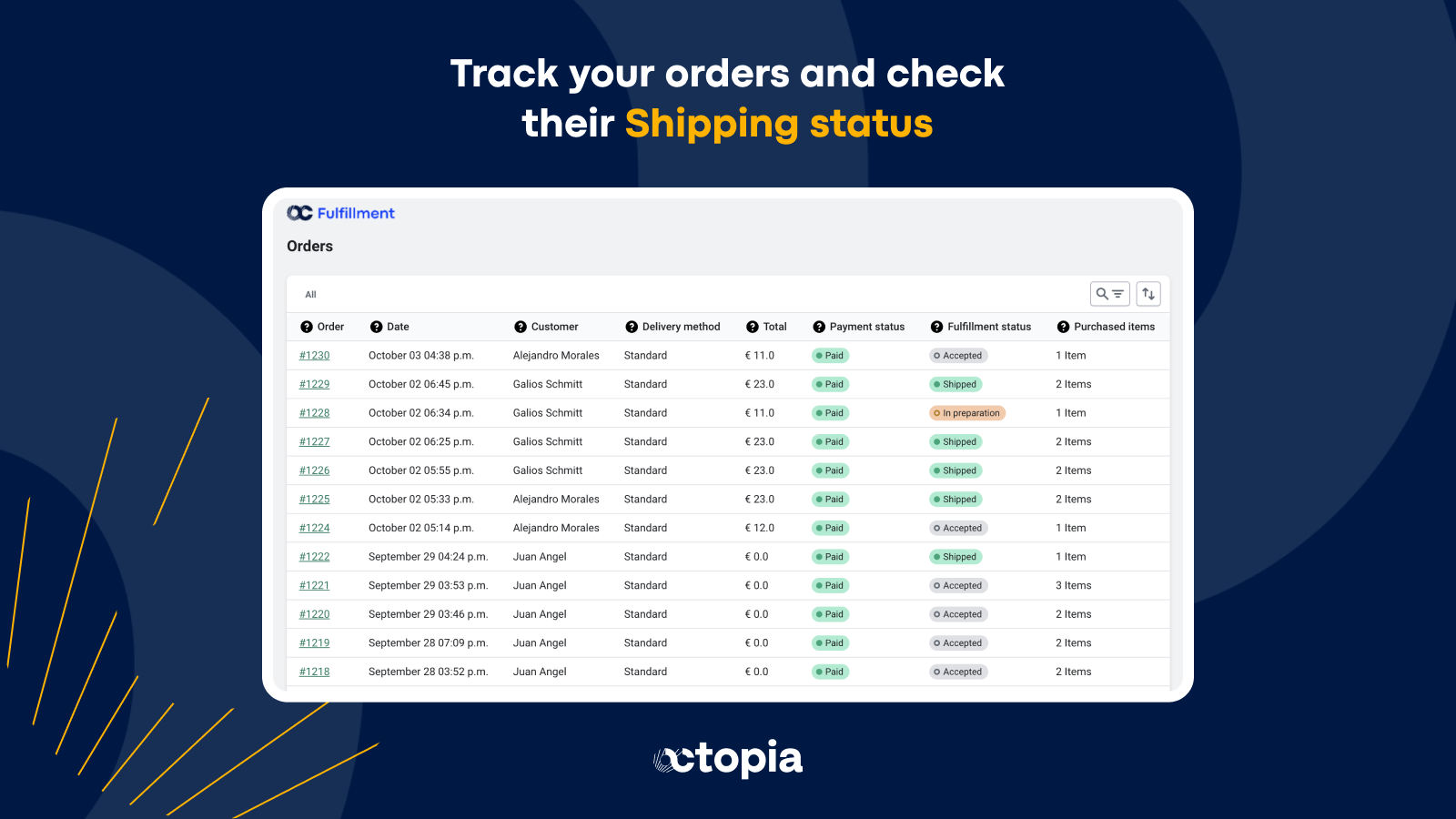 Octopia Fulfillment solutions Screenshot