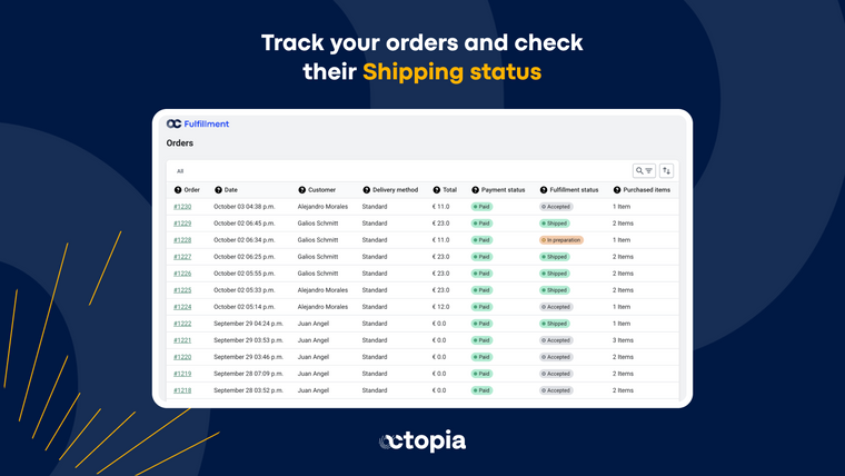 Octopia Fulfillment solutions Screenshot