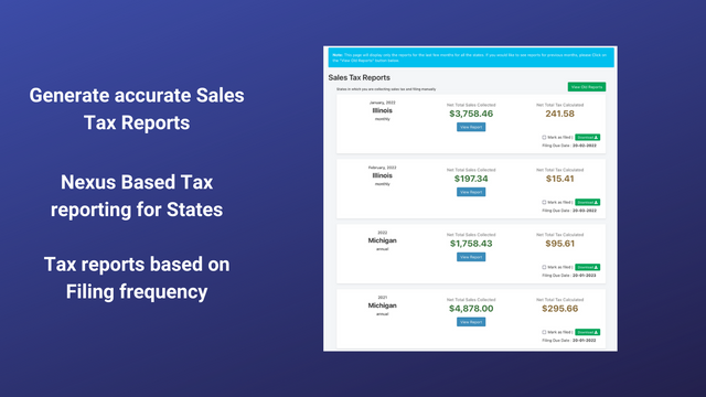 Informes Automatizados de Impuestos sobre las Ventas