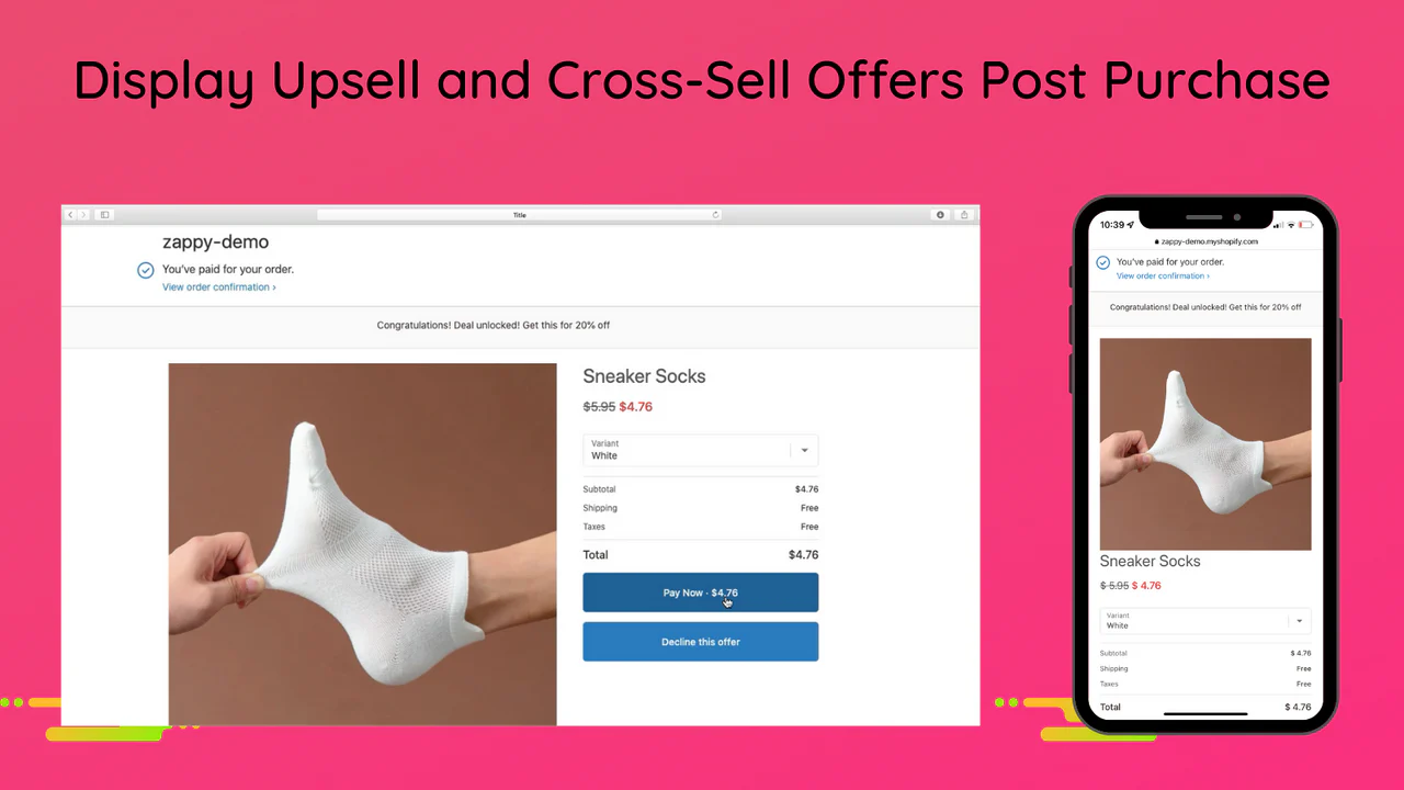 Native one click upsell post aankoop upsell