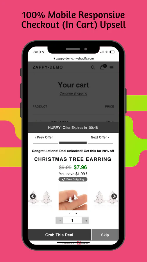 Mobile Responsive Checkout Upsell