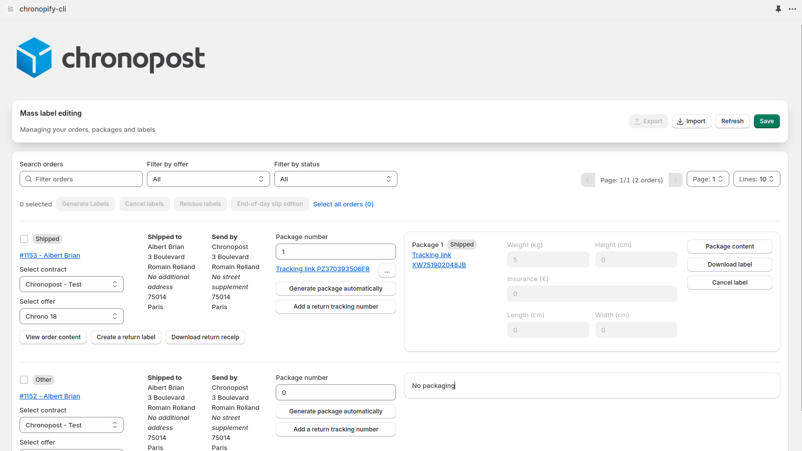 Chronopost Official Screenshot