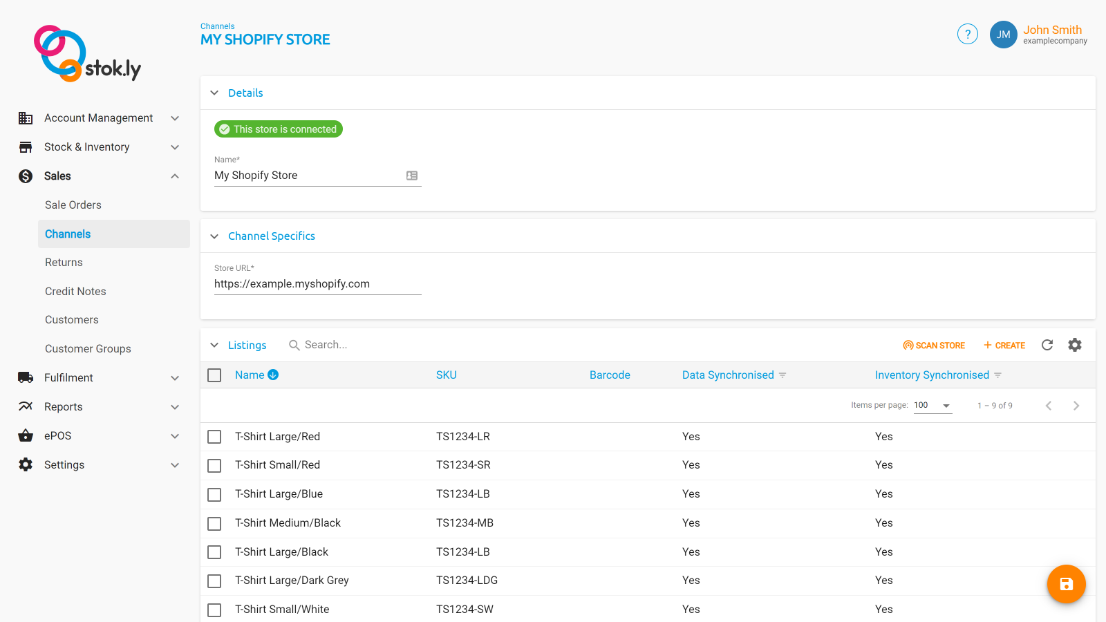 Manage your Shopify items from Stok.ly 