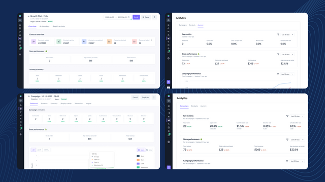 Track engagement metrics and revenue generated per campaign