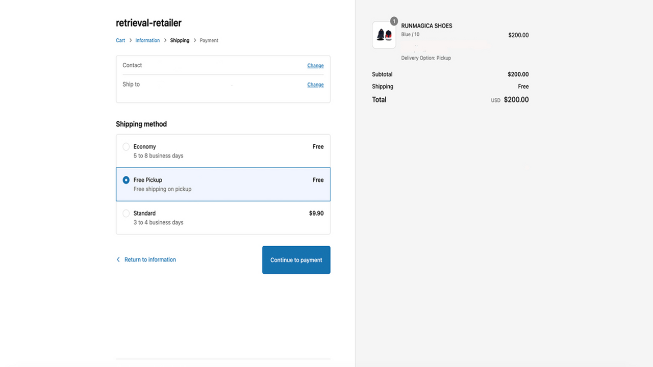 Retrieval allows consumers to complete orders on original site